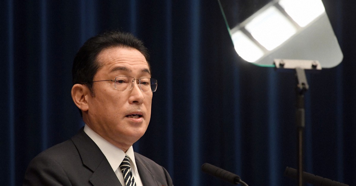 記者会見する岸田文雄首相＝首相官邸で2022年2月17日午後7時3分、竹内幹撮影