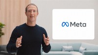フェイスブックからメタ・プラットフォームズへの社名変更を発表するマーク・ザッカーバーグ最高経営責任者（CEO）＝2021年10月28日、メタのオンラインイベントから
