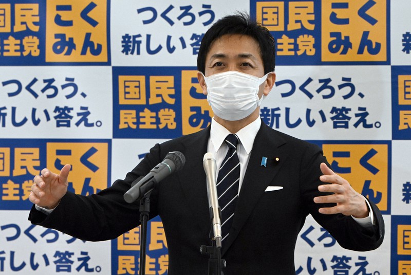 記者会見する国民民主党の玉木雄一郎代表=衆院第1議員会館で2022年2月22日、竹内幹撮影