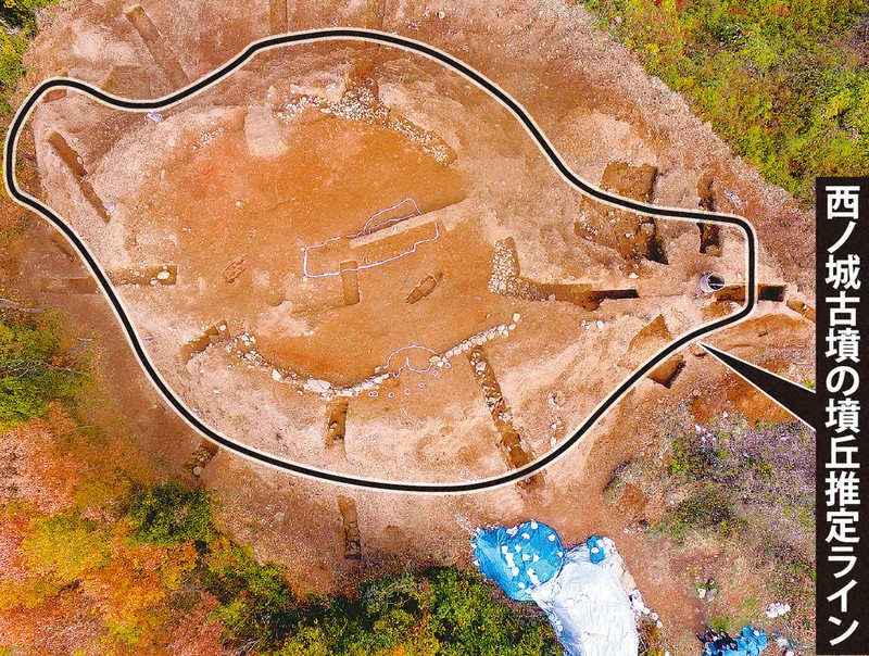 福岡・うきはの西ノ城古墳 特異な形状、瀬戸内由来か 「双方中円墳