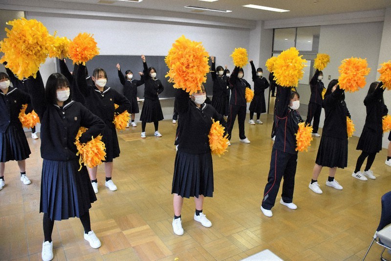 センバツ2022 東洋大姫路 元気、選手へ届け！！ 応援団も準備着々