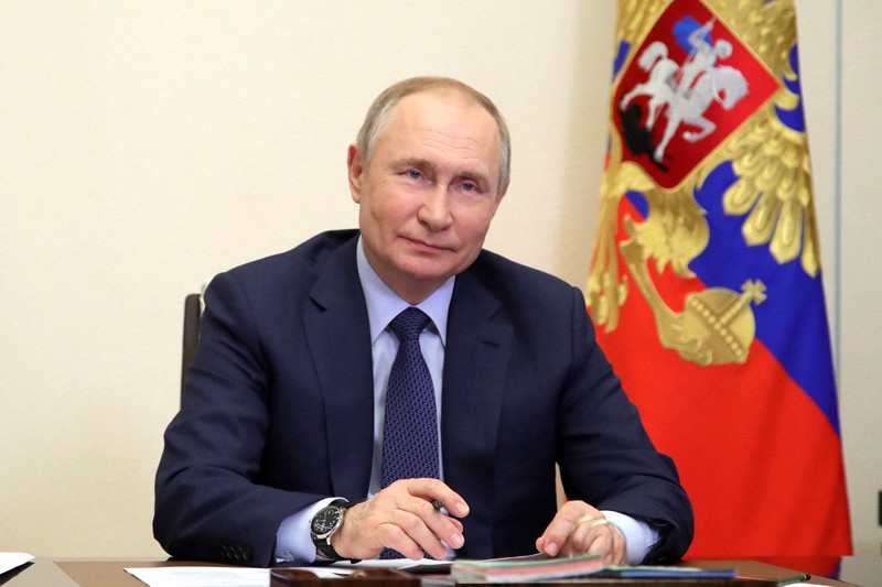 プーチン大統領=モスクワで2022年3月25日、AP