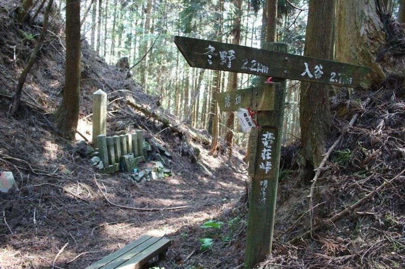 竜在峠。古い戦没者の墓、住居跡の平坦地もある