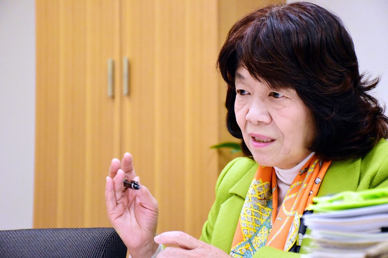 阿部知子氏＝須藤孝撮影