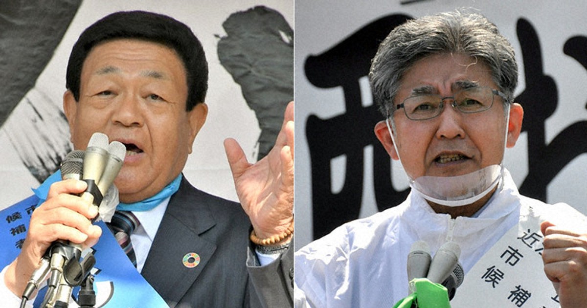 近江八幡市長選／近江八幡市議補選 告示 市長選、現元一騎打ち 市議