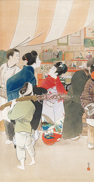 社告：「没後50年 鏑木清方展」主な作品／下 庶民生活、細やかに