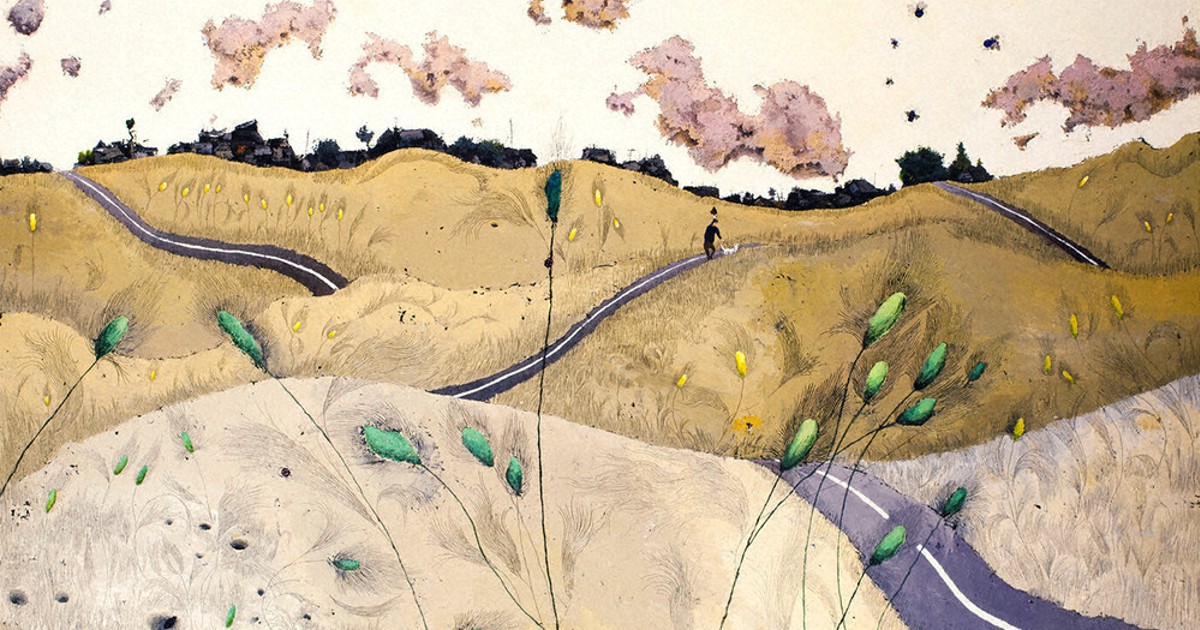 藤田龍児、【とうとうこんな處迄やって来た】、希少な額装用画集より 藤田龍児、【とうとうこんな處迄やって来た】、希少な額装用画集