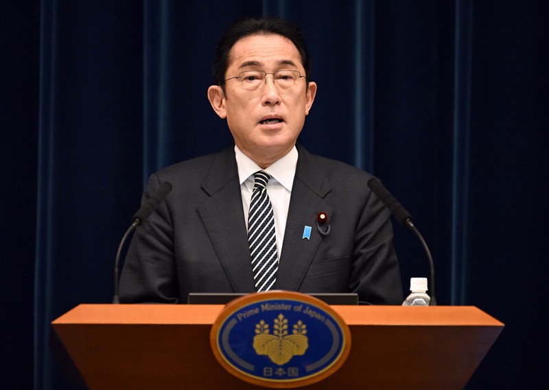 記者会見する岸田文雄首相=首相官邸で2022年4月26日午後6時2分、竹内幹撮影