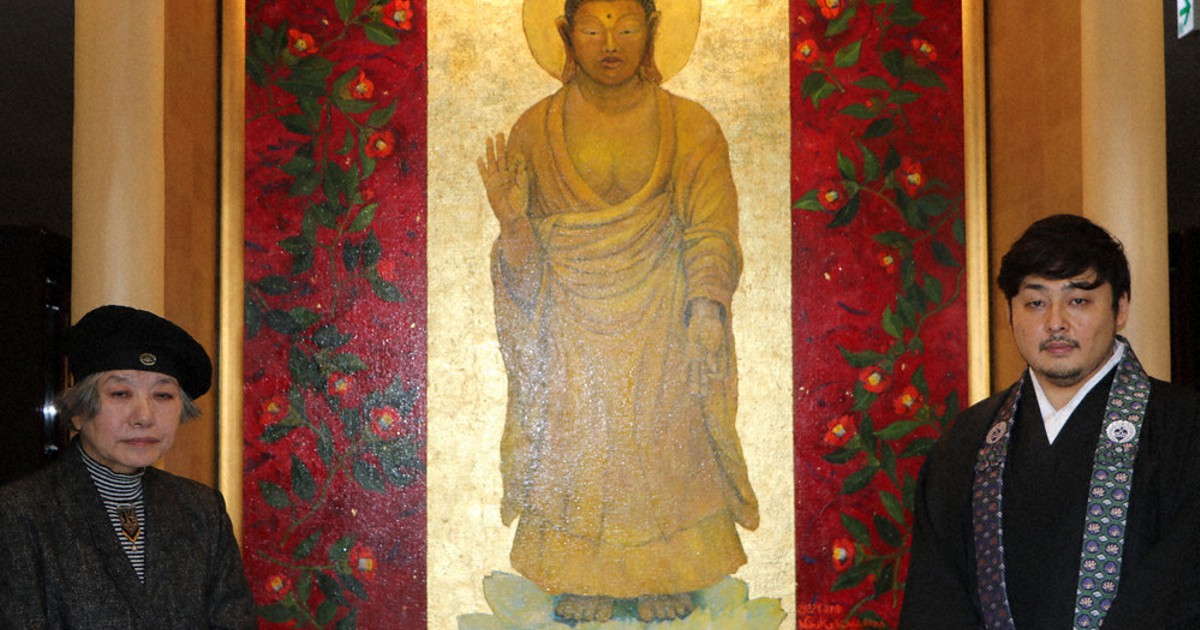 本尊は油彩画の阿弥陀如来 直方・浄福寺、新築納骨堂 ／福岡 | 毎日新聞