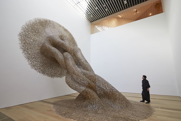 竹と松の立体アート作品