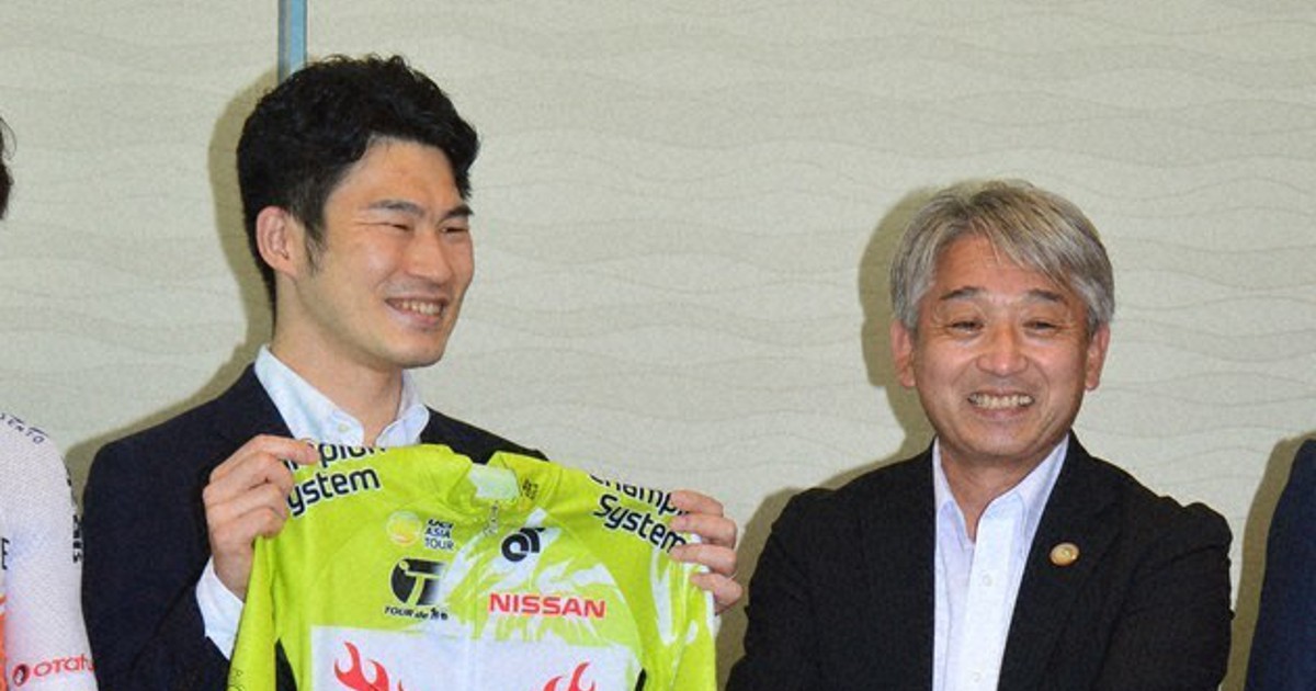 右京さん自転車レースPR 「プロ選手の走り見て」 三原で来月9日 ／広島