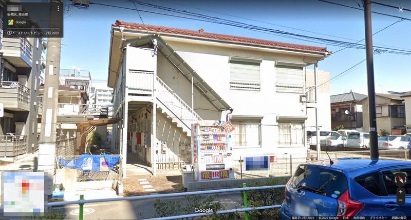 夫婦が1階に住んでいたアパート=グーグル・ストリートビューより(画像の一部を加工しています)