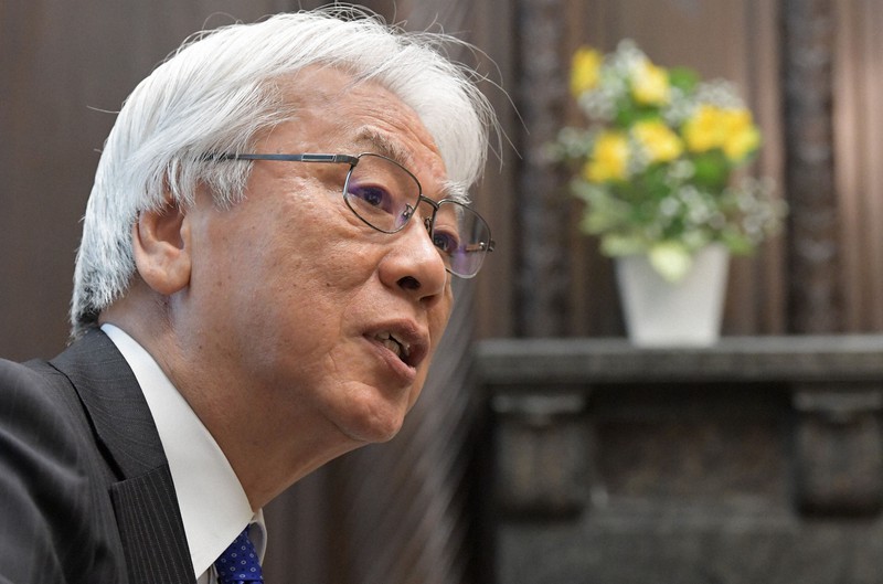 小川敏夫氏=川田雅浩撮影