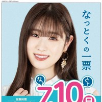 高橋ひかるさんを起用した、知事選、参院選、県議補選の投票を呼び掛ける啓発ポスター＝滋賀県選管提供