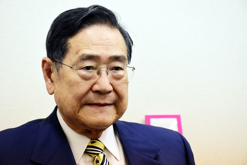 野田毅氏=須藤孝撮影