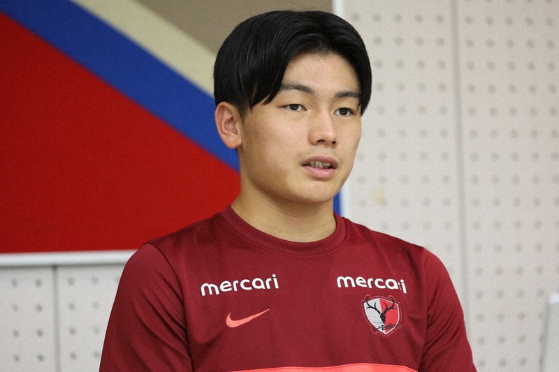 オンラインで記者会見した上田=(C)KASHIMA ANTLERS