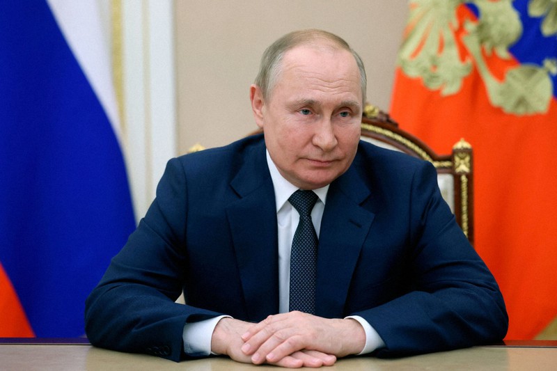 ロシアのプーチン大統領=ビデオ映像からスプートニク通信・ロイター
