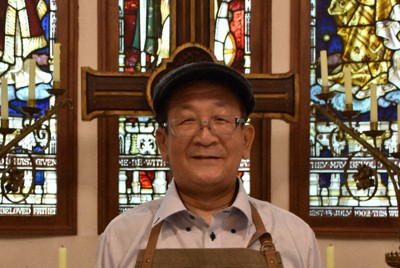 那須レジャー施設協会会長の並木敬二さん＝栃木県那須町の那須高原セント・ミッシェル教会で2022年7月2日、渡辺佳奈子撮影