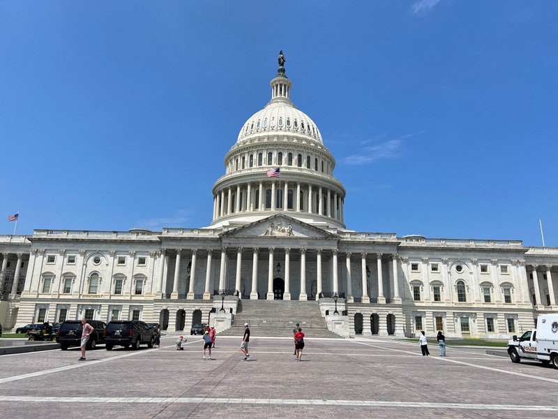 米連邦議会議事堂=2022年7月、西田進一郎撮影