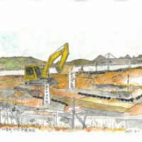 双葉町内の中間貯蔵施設＝曺弘利さん提供