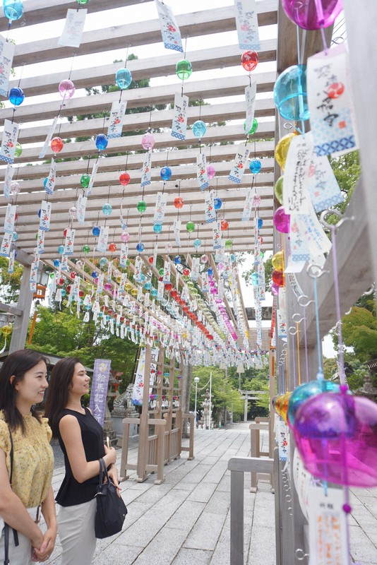Wind chime festival brings cool sounds to west Japan shrine The Mainichi