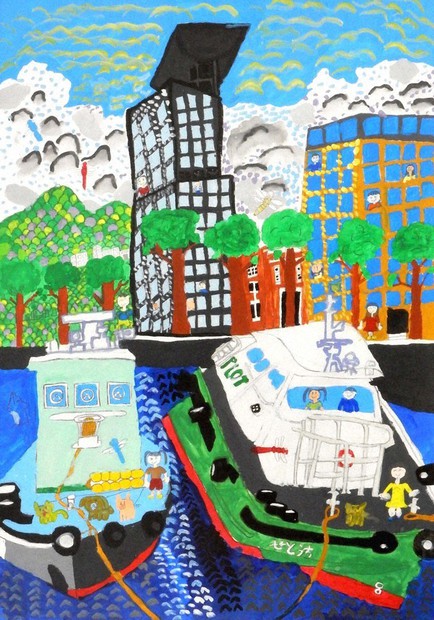 かんもん海峡・門司港レトロこども絵画コンクール 北九州市長賞 徳原 