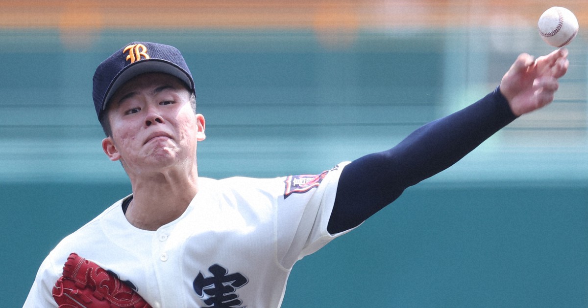 鹿児島実の左腕・赤崎 プロ142勝の大先輩を手本に力投 夏の甲子園