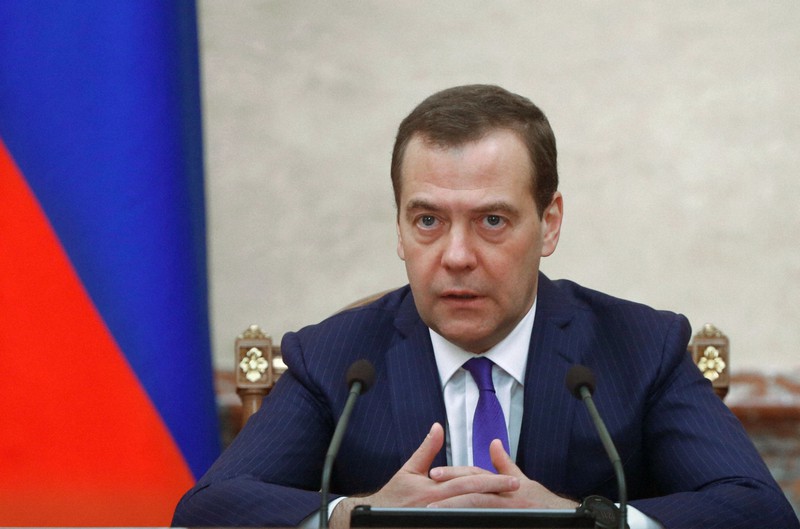 ロシア前大統領のメドベージェフ氏=モスクワで2018年12月12日、スプートニク通信提供・ロイター