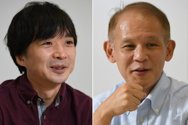 逢坂冬馬さん(左)と宇野重規・東京大教授