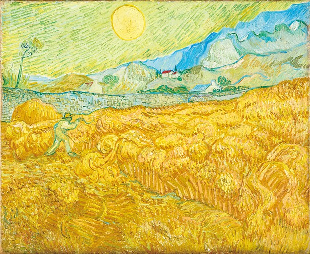 絵画　ゴッホ　「収穫（麦秋のクローの野）」　額装 絵画 ゴッホ 「収穫（麦秋のクローの野）」 額装 （アートな時間