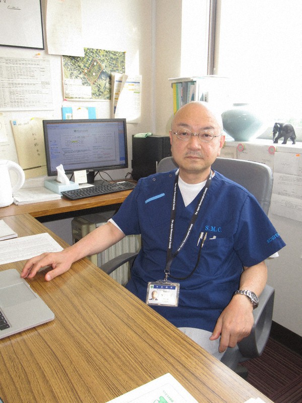 杉山聡さん=埼玉県東松山市立市民病院で、2022年7月28日、鷲頭彰子撮影