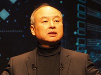 記者会見でアームへの思いを語るソフトバンクグループの孫正義会長兼社長＝東京都港区で2022年2月8日、後藤豪撮影