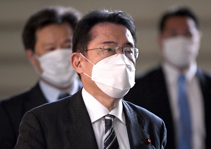 首相官邸に入る岸田文雄首相=東京都千代田区で2022年9月26日午前9時32分、竹内幹撮影
