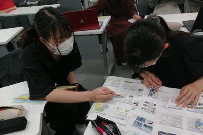 南三陸町フィールドワークでグループワークの様子