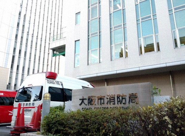 大阪市消防局=大阪市西区で、岩井香寿美撮影