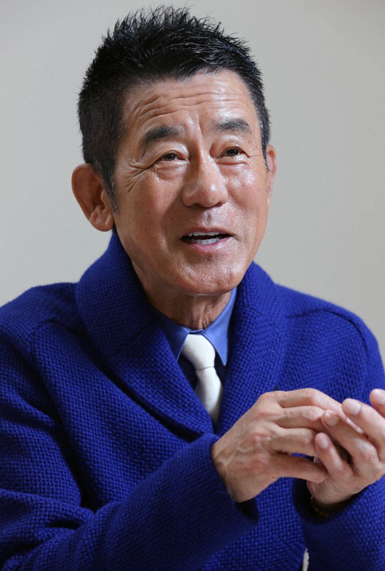 質問に答える三遊亭円楽さん＝東京都千代田区で2018年4月14日、宮武祐希撮影