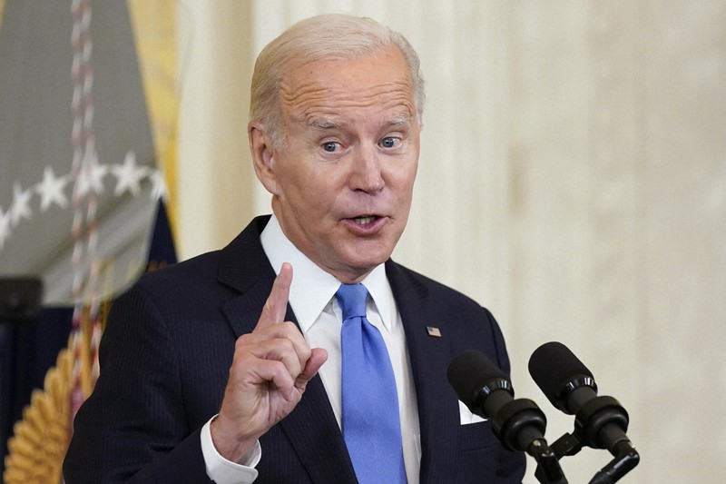 米国のバイデン大統領=ワシントンで2022年9月30日、AP