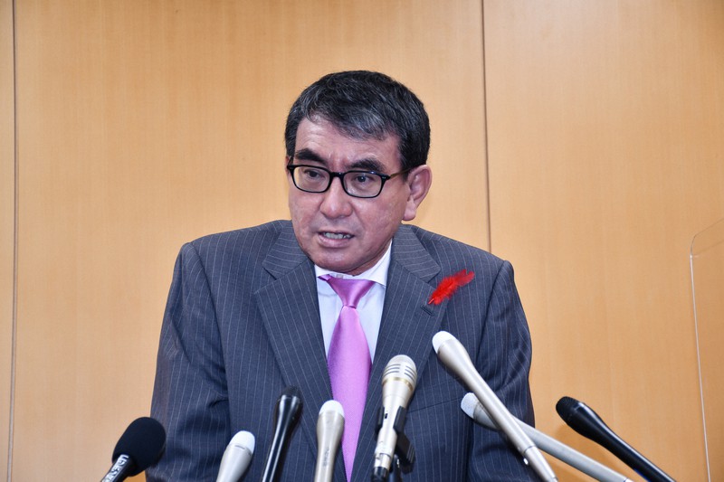 記者会見する河野太郎デジタル相=東京都千代田区で2022年10月13日、山口敦雄撮影