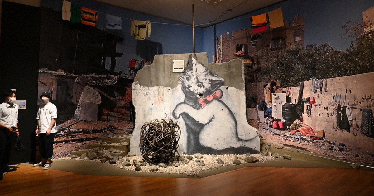 【脳盗市場】不思議なアート バンクシーを富山で見よう 代表作をリアルに再現 高岡市美術館で展覧会