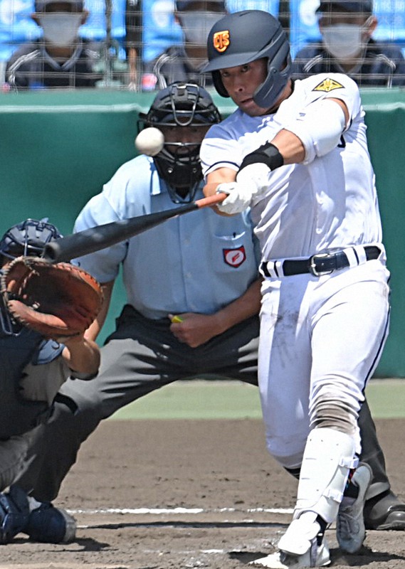 巨人がドラフト1位指名を「公言」している高松商・浅野翔吾=阪神甲子園球場で2022年8月11日、前田梨里子撮影