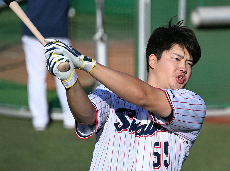 プロ野球日本シリーズ、ヤクルト前日練習 [写真特集1/12] | 毎日新聞