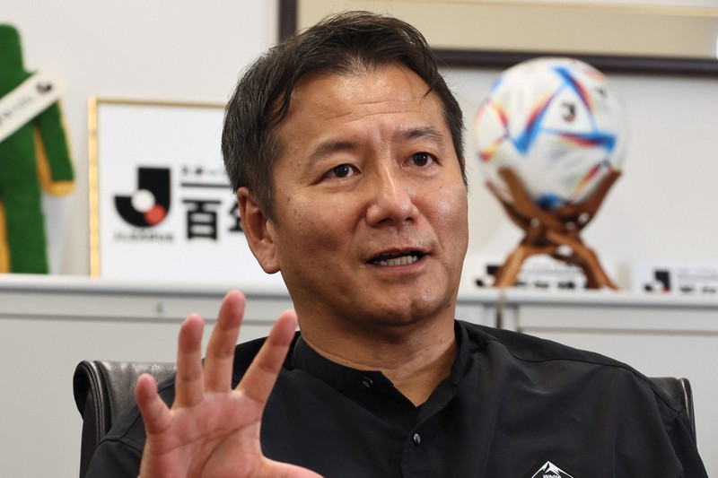 Jリーグの野々村芳和チェアマン=東京都文京区で2022年9月9日、和田大典撮影