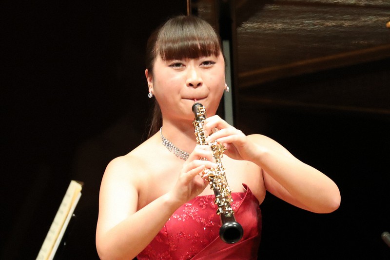 オーボエ部門で1位になった榎かぐやさん=東京都新宿区の東京オペラシティで2022年10月24日、三浦研吾撮影