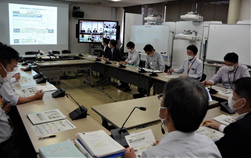 愛媛県が開いた危機管理連絡会議=愛媛県庁で2022年10月25日午後2時5分、山中宏之撮影