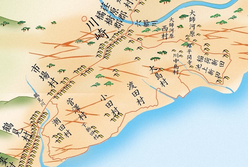 没後200年・伊能忠敬を歩く：／45 川崎・不自然な測量跡 支隊、案内