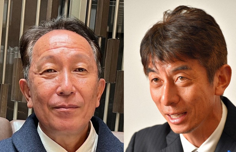 柱谷哲二(左)と井原正巳