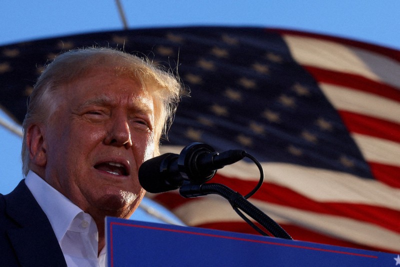 トランプ前米大統領=米西部アリゾナ州で2022年10月9日、ロイター