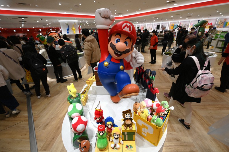 プレオープンした「ニンテンドーオオサカ」=大阪市北区の大丸梅田店で2022年11月10日午前10時31分、久保玲撮影