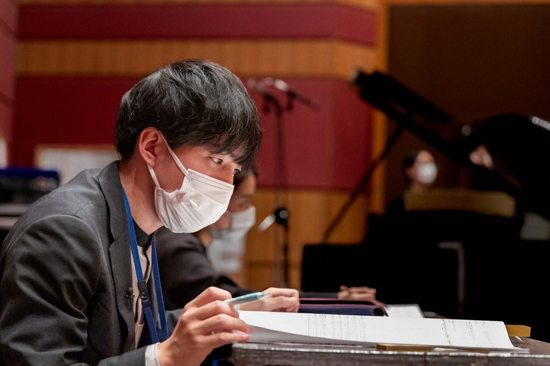作曲部門で1位に選ばれ、収録に臨む石川健人さん=東京都渋谷区で2022年11月9日午後0時16分、宮森庸輔さん撮影
