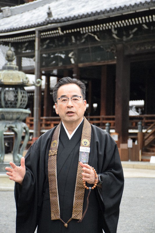 執行長に就任し、思いを語る安永雄彦さん=京都市下京区で2022年10月12日午後1時53分、南陽子撮影